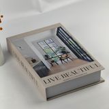 Bak Gel Al Kitap Görünümlü Dekoratif Kutu, Iskandinav Tarzı Kitap Şeklinde Saklama Kutusu, Ev Dekorasyonu, Modern Ev Dekorasyonu live beautiful