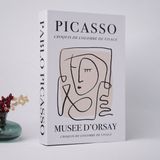 Bak Gel Al Kitap Görünümlü Dekoratif Kutu Picasso, Iskandinav Tarzı Kitap Şeklinde Saklama Kutusu - Beyaz