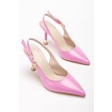bakac store Kadın Pembe Tokalı Sivri Şık Topuklu Stiletto Ayakkabı