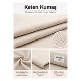 bakacsan Keten Kumaş Minder – Döşemelik, Çanta ve Dekoratif Kumaş (En: 150 cm)