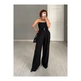 Bak'ap Premium Trend Köprü Detay Süet Kemerli Bol Paça Kumaş Pantolon