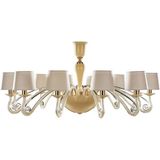 Bakara Collection Azucena Bohemia Kristal Altın Rengi Şapkalı Metal Avize - Standart
