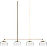 Bakara Collection Ipon Bronz Metal Şeffaf Cam Sarkıt Avize - Standart
