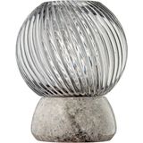 Bakara Collection Twist Of Marble Silver Smoke Füme Cam Mermer Mumluk - Standart