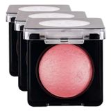 Baked Blush-On Yüksek Pigmentli & Doğal Işıltılı Fırınlanmış Allık (3 paketi)