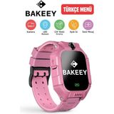 Bakeey Akilli Çocuk Saati Sim Kartlı Lbs Konum Takipli Akıllı Çocuk Saati - Pembe