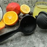 Baker Home Döküm Limon Sıkacağı Limon Presi Büyük Boy 24cm, Siyah Metal Limon Sıkacağı, Döküm Naranciye Sıkacağı
