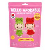 BakGelAl Hello Adorable Amigurumi Kız Bebek Yapım Kiti – 2'li BFF Kendin Yap Örgü Hobi Seti