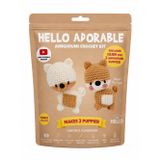 BakGelAl Hello Adorable Amigurumi Köpek Yapım Kiti – 2'li BFF Kendin Yap Örgü ve Hobi Seti