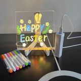 BakGelAl LED Işıklı Yazı ve Çizim Panosu, Silinebilir Fosforlu Kalemli, Not Tahtası, Led’li Çocuk Çizim Panosu, Işıklı Mesaj Tahtası,