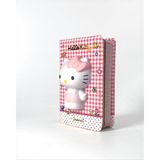 Bakgelal Lisanslı 3D Squishy Figürlü Günlük Defter – Hello Kitty, Kuromi, My Melody Karakterli Yumuşak Kapaklı Sevimli Not Defteri (1 Adet) - Hello Kitty Pembe Kareli