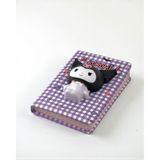 Bakgelal Lisanslı 3D Squishy Figürlü Günlük Defter – Hello Kitty, Kuromi, My Melody Karakterli Yumuşak Kapaklı Sevimli Not Defteri (1 Adet) - Kuromi Mor Kareli