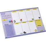 Bakgelal Lisanslı Hello Kitty & Friends Sanrio Kuromi Temalı Haftalık Planlayıcı Bloknot – Kuromi, My Melody, Badtz-Maru, Pompompurin ve Hello Kitty Karakterli A4 Organizer - Hello Kitty & Friends Detaylı Günlük Çizelge Planlayıcı (Lila-Sarı)