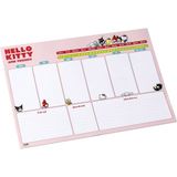 Bakgelal Lisanslı Hello Kitty & Friends Sanrio Kuromi Temalı Haftalık Planlayıcı Bloknot – Kuromi, My Melody, Badtz-Maru, Pompompurin ve Hello Kitty Karakterli A4 Organizer - Hello Kitty & Friends Klasik Haftalık Planlayıcı (Pembe)