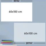BakGelAl Manyetik Beyaz ve Şeffaf Yazı Tahtası 60x100 cm, Ders Çalışma Tahtası 2 li,