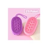 Bakgelal Sabun Hazneli Silikon Banyo Kesesi ve Masaj Lifi Köpük Üreten Silikon Duş Kesesi Masaj Etkili