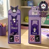 Bakgelal Sanrio Lisanslı Kuromi 3’lü Manyetik Kitap Ayracı Seti – Gül Temalı Mor Tasarım