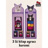 Bakgelal Sanrio Lisanslı Kuromi 3’lü Manyetik Kitap Ayracı Seti – Pop Art Tasarım