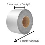 Bakgelal Su Geçirmez Alüminyum Tamir Bandı – Çatı, Boru, Duvar ve Çatlak Onarıcı Yalıtım Bandı - 5 m x 5 cm