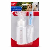 BakGelAl Yavru Kedi ve Köpek Besleme Biberonu Seti 50 ml | 2 Silikon Emzik + Temizleme Fırçası | Yen