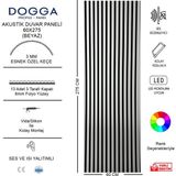 Baki Ahşap Duvar Paneli , Tv Ünitesi Koridor Lambrisi Dekoratif Keçeli Duvar Paneli Mdf 60X275 - Beyaz