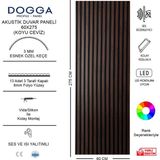 Baki Ahşap Duvar Paneli , Tv Ünitesi Koridor Lambrisi Dekoratif Keçeli Duvar Paneli Mdf 60X275 - Koyu Ceviz
