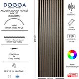 Baki Ahşap Duvar Paneli , Tv Ünitesi Koridor Lambrisi Dekoratif Keçeli Duvar Paneli Mdf 60X275 - Sonoma