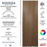 Baki Ahşap Duvar Paneli , Tv Ünitesi Koridor Lambrisi Dekoratif Keçeli Duvar Paneli Mdf 60X275 - Teak
