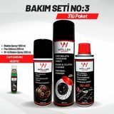 Bakım Seti No3 Fren Balata Spreyi Pas Sökücü W40 Koruyucu Yağlayıcı Sprey Set
