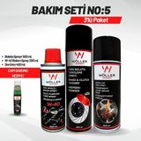 Bakım Seti No5 Fren Balata Spreyi Sıvı Gres W40 Koruyucu Yağlayıcı Sprey Set