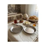 Bakır Center 2 Adet Çerezlik Seti Kahvaltılık Kuruyemiş Reçel 2 'li Bakır Oyma Motifli Çelik Set (11cmX 3cm)