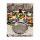 Bakır Center 6 Adet Çerezlik Seti Kahvaltılık Kuruyemiş Reçel 6 'lı Bakır Oyma Motifli Çelik Set (11cmX 3cm)