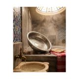 Bakır Center Alüminyum Hamam Tası Çekiç Dövmeli 20 CM Osmanlı Hanedan Hamam Tası Nakışlı Hamam Tası Lüx Hamam Tası