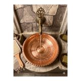 Bakır Center Bebek Bakır Hamam Tası Küçük 15 CM Osmanlı Hanedan Hamam Tası Gümüş Hamam Tası Lüx Hamam Tası