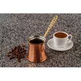 Bakır Cezve, 4 Kişilik, Dayanıklı ve Şık Tasarım - Seçenek 1 - Altın