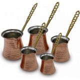 Bakir Cezve 5Li Set