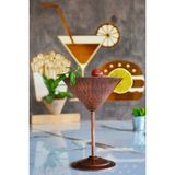 Bakır Concept Bakır Kadeh Martini Model Çekiç Dövme Oksit Bakır Renk