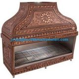 Bakır Davlumbazlı Kömürlü Ocakbaşı Mangalı