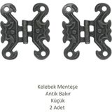 Bakır Dekoratif Kelebek Menteşe Küçük 2 Adet (4,2cm x 3,5cm) - Antik Bakır