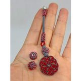 Bakır El İşi Kazaz Püskül & 2 Habbeli Takım (45532)