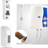 Bakır Rezistanslı Elektrikli Şofben Artemis Sigorta Ve Kutus Dahil Paket