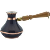 Bakır Sade Zarif Minimal 375ML Siyah Renkli Rus Cezvesi Orta