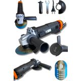 Bakır Sargılı 1000 W 115 Mm Spiral Avuç İçi Kesme Ve Taşlama Makinesi