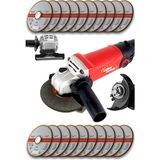 Bakır Sargılı Devir Ayarlı 1500 W 115-125 mm Spiral Avuç Içi Taşlama Makinası 20 Taş Hediyeli