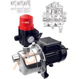 Bakır Sargılı JET750SC 1 Hp Su Pompası + Hidrofor Otomatiği Hidrofor Set Pompa - 2 L - Mavi