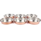 Bakır Tabak Kahvaltılık Çerezlik 6'lı Set 11.5 cm