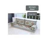 BAKIRÖZÜ HOME Mini Şark Köşesi Takımı Gri Anadolu 5 Parça Süngerli 2 Kolluklu Sedir Seti