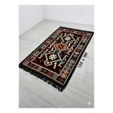 BAKIRÖZÜ HOME Pamuk Polyester Karışımlı Modern Otantik Kilim - Anadolu Bordo Modeli Yıkanabilir Kilim