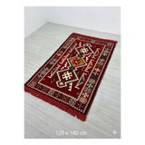 BAKIRÖZÜ HOME Pamuk Polyester Karışımlı Modern Otantik Kilim - Anadolu Kırmızı Modeli Yıkanabilir Kilim
