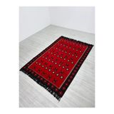 BAKIRÖZÜ HOME Pamuk Polyester Karışımlı Modern Otantik Kilim - Yemen Modeli Yıkanabilir Kilim